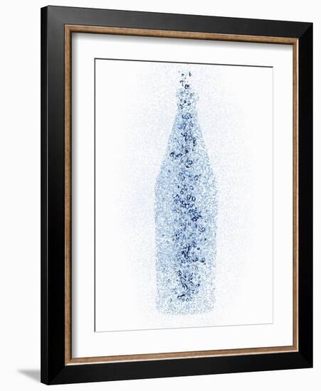 A Bottle with Water Pearls-Petr Gross-Framed Photographic Print