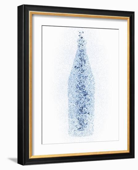 A Bottle with Water Pearls-Petr Gross-Framed Photographic Print