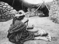 A Nomad Maid of the Mill Preparing Couscous, Algeria, 1922-A Bougaut-Framed Giclee Print