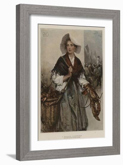 A Boulogne Fisherwoman-Davidson Knowles-Framed Giclee Print