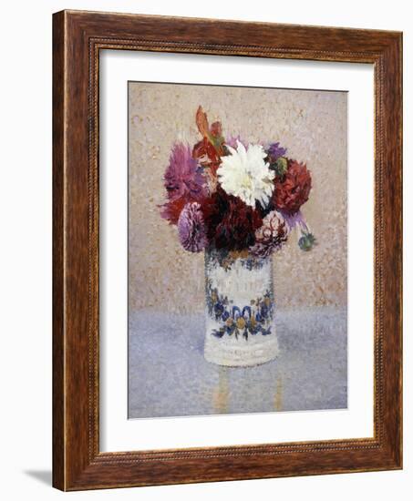 A Bouquet of Dahlias-Henri Martin-Framed Giclee Print