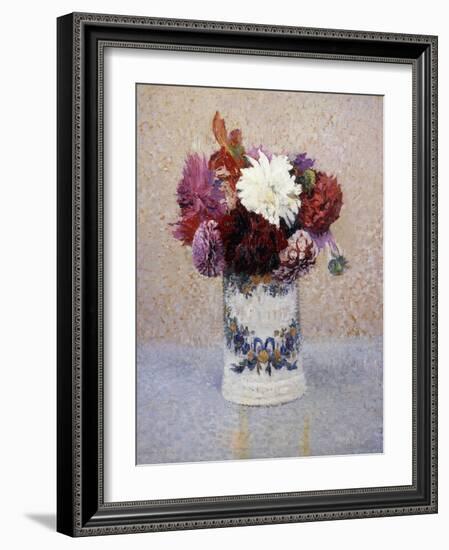 A Bouquet of Dahlias-Henri Martin-Framed Giclee Print