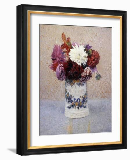 A Bouquet of Dahlias-Henri Martin-Framed Giclee Print