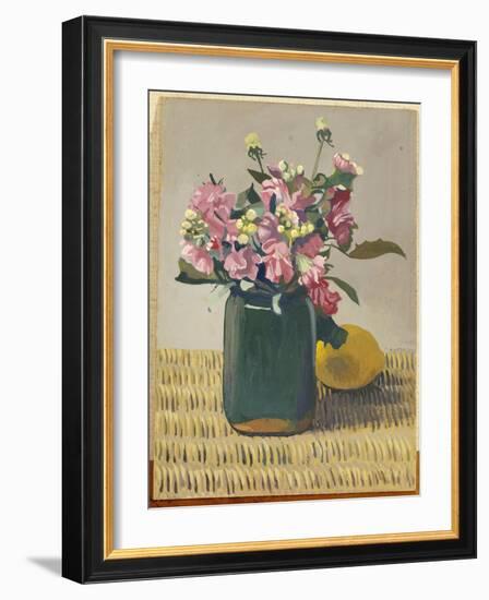 A Bouquet of Flowers and a Lemon, 1924-F?lix Vallotton-Framed Premium Giclee Print