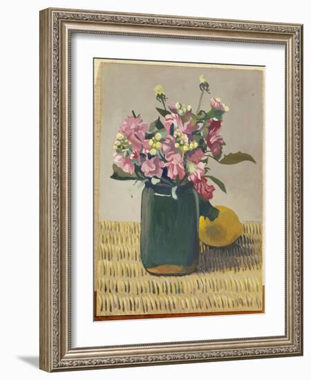 A Bouquet of Flowers and a Lemon, 1924-F?lix Vallotton-Framed Giclee Print