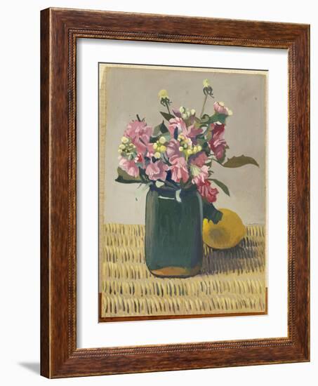 A Bouquet of Flowers and a Lemon, 1924-F?lix Vallotton-Framed Giclee Print