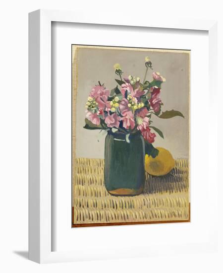 A Bouquet of Flowers and a Lemon, 1924-F?lix Vallotton-Framed Giclee Print