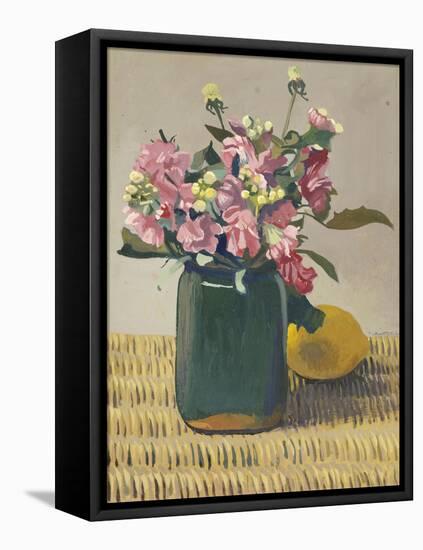A Bouquet OF Flowers and a Lemon, 1924-Félix Vallotton-Framed Premier Image Canvas
