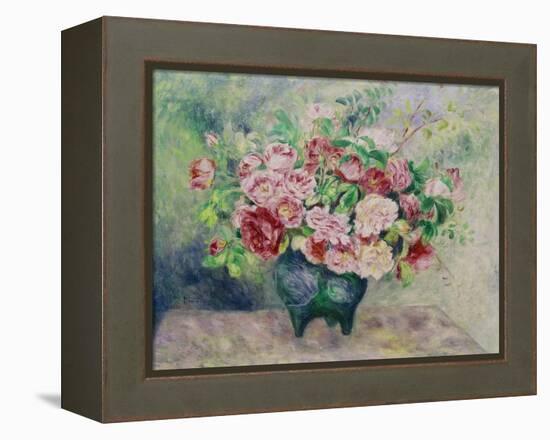 A Bouquet of Flowers-Pierre-Auguste Renoir-Framed Premier Image Canvas