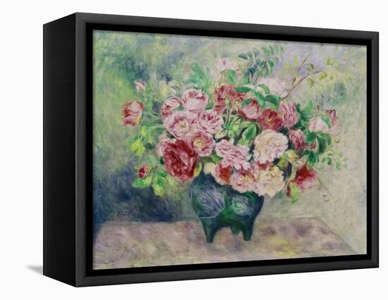 A Bouquet of Flowers-Pierre-Auguste Renoir-Framed Premier Image Canvas