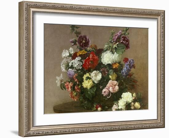 A Bouquet of Mixed Flowers, 1881-Henri Fantin-Latour-Framed Giclee Print