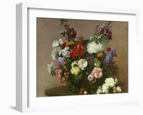 A Bouquet of Mixed Flowers, 1881-Henri Fantin-Latour-Framed Giclee Print