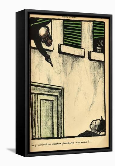 A Bourgeois Fires from His Window on a Passerby, from 'Crimes and Punishments'-Félix Vallotton-Framed Premier Image Canvas