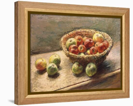 A Bowl of Apples; Le Panier De Pommes, 1880-Claude Monet-Framed Premier Image Canvas