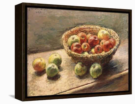 A Bowl of Apples; Le Panier De Pommes, 1880-Claude Monet-Framed Premier Image Canvas