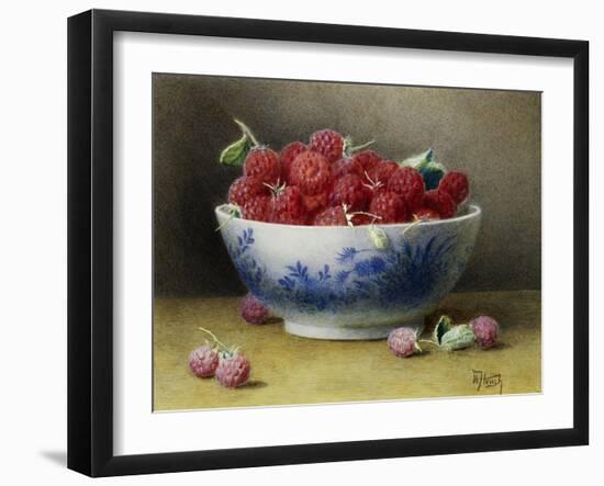 A Bowl of Raspberries-Willam B. Hough-Framed Giclee Print