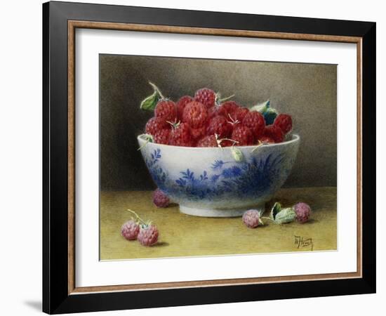 A Bowl of Raspberries-Willam B. Hough-Framed Giclee Print