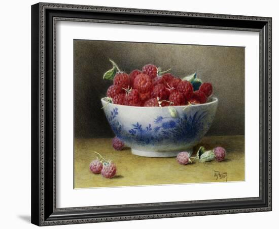 A Bowl of Raspberries-Willam B. Hough-Framed Giclee Print