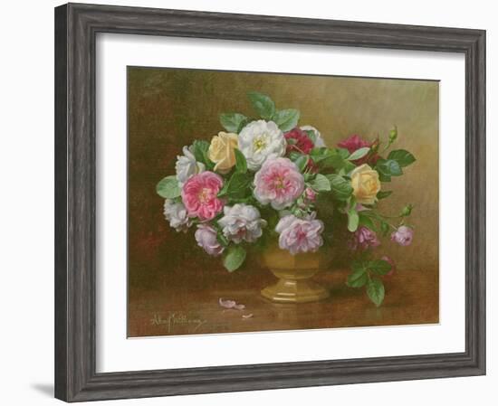 A Bowl of Roses-Albert Williams-Framed Premium Giclee Print