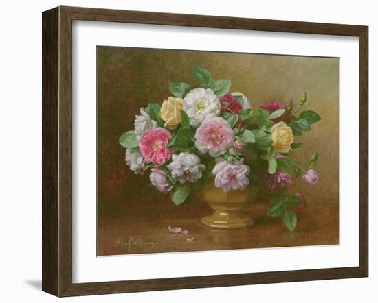 A Bowl of Roses-Albert Williams-Framed Premium Giclee Print