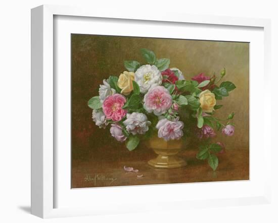 A Bowl of Roses-Albert Williams-Framed Premium Giclee Print