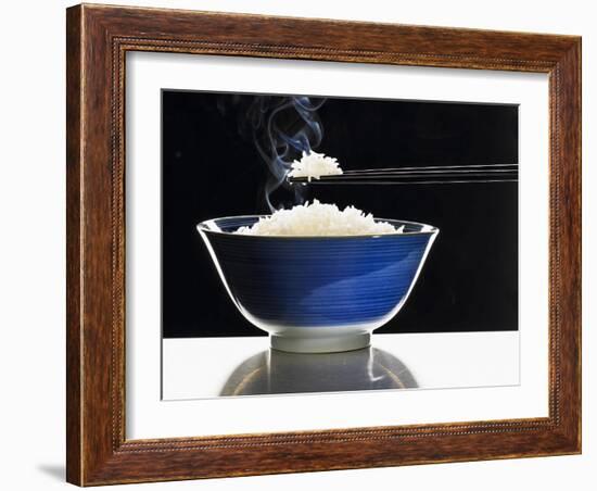 A Bowl of Steaming Rice-Peter Rees-Framed Photographic Print