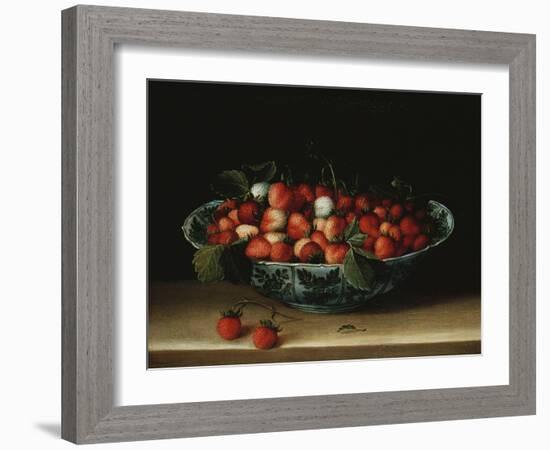 A Bowl of Strawberries-Hendrik Avercamp-Framed Giclee Print