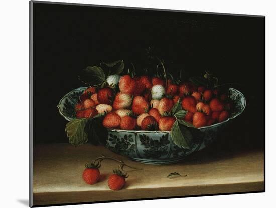 A Bowl of Strawberries-Hendrik Avercamp-Mounted Giclee Print