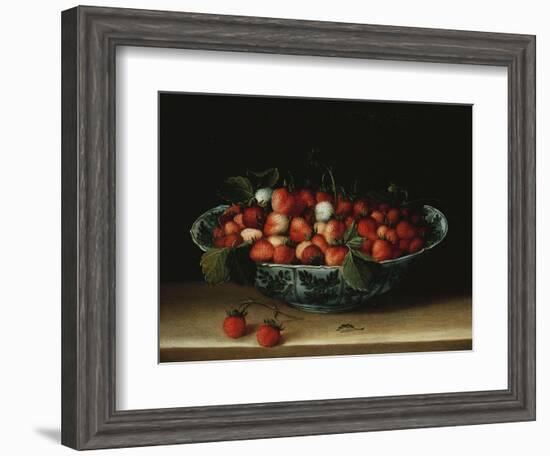 A Bowl of Strawberries-Hendrik Avercamp-Framed Giclee Print