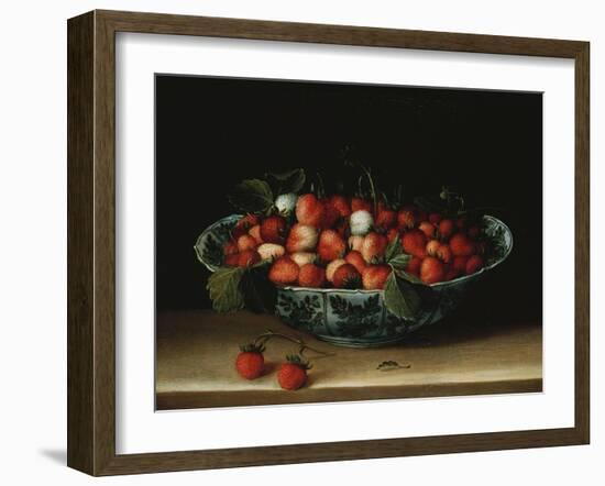 A Bowl of Strawberries-Hendrik Avercamp-Framed Giclee Print