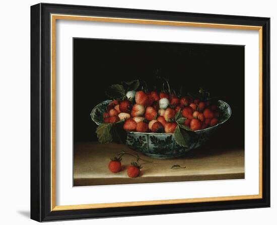 A Bowl of Strawberries-Hendrik Avercamp-Framed Giclee Print