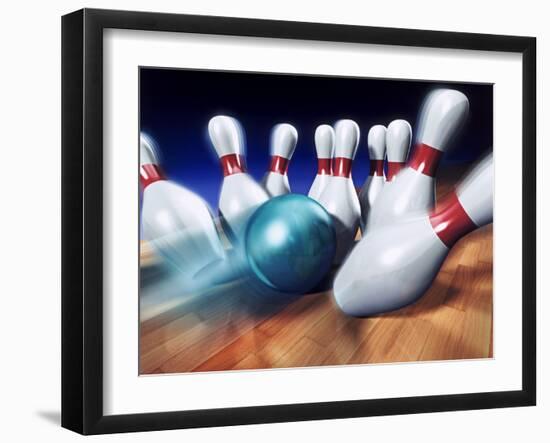 A Bowling Strike-Matthias Kulka-Framed Giclee Print