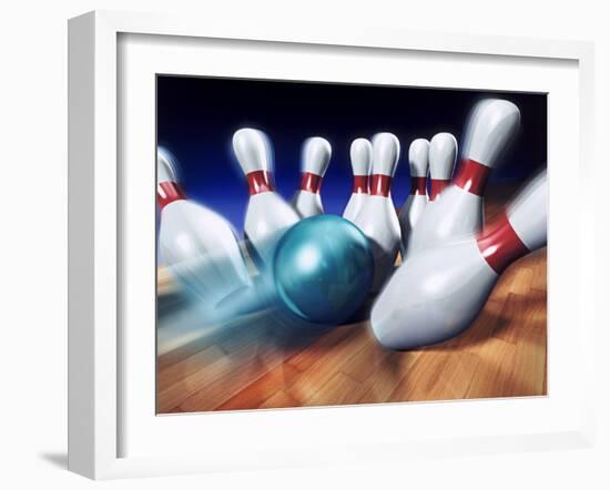 A Bowling Strike-Matthias Kulka-Framed Giclee Print