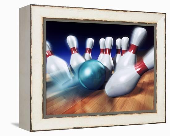 A Bowling Strike-Matthias Kulka-Framed Premier Image Canvas