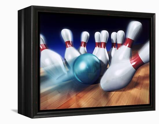 A Bowling Strike-Matthias Kulka-Framed Premier Image Canvas