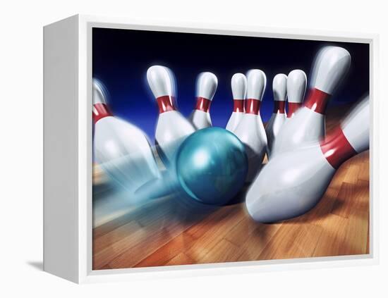 A Bowling Strike-Matthias Kulka-Framed Premier Image Canvas