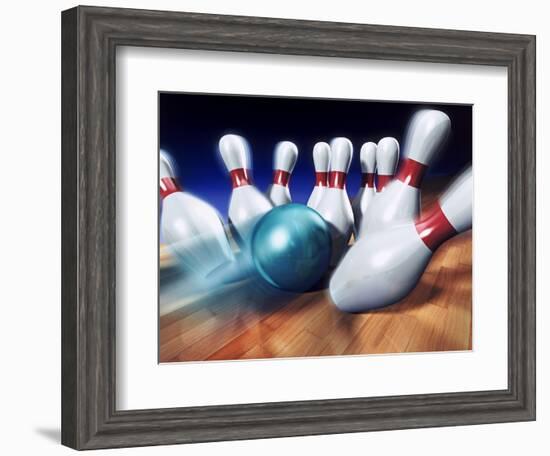 A Bowling Strike-Matthias Kulka-Framed Giclee Print