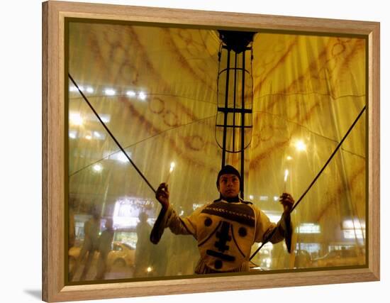 A Boy Dressed as Butterfly-null-Framed Premier Image Canvas