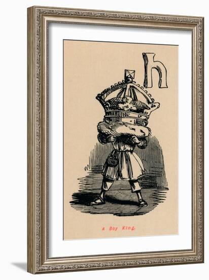 'A Boy King',-John Leech-Framed Giclee Print