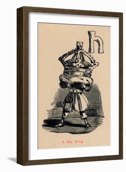 'A Boy King',-John Leech-Framed Giclee Print