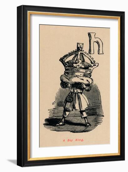 'A Boy King',-John Leech-Framed Giclee Print