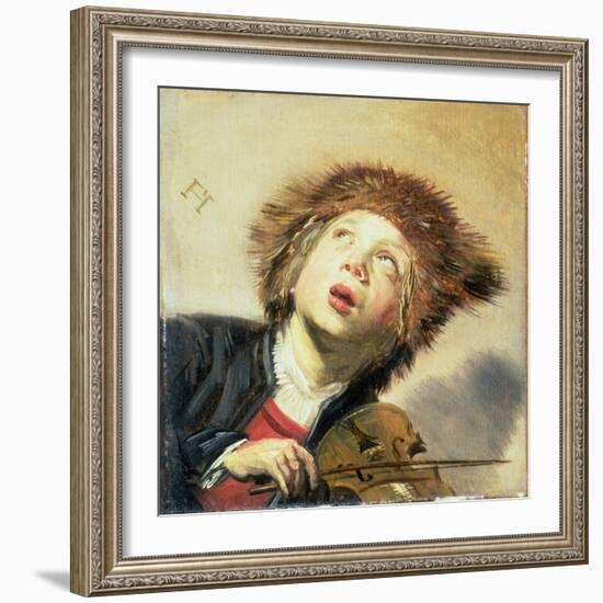 A Boy with a Viol-Frans Hals-Framed Giclee Print