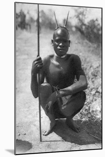 A Boy with 'Horns, Abercorn to Tukuyu, Tanganyika, 1925-Thomas A Glover-Mounted Giclee Print