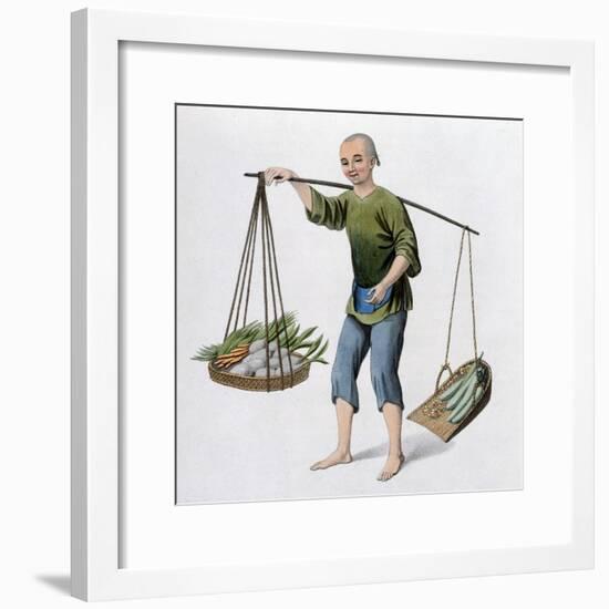 A boy with vegetables, 1800-J Dadley-Framed Giclee Print