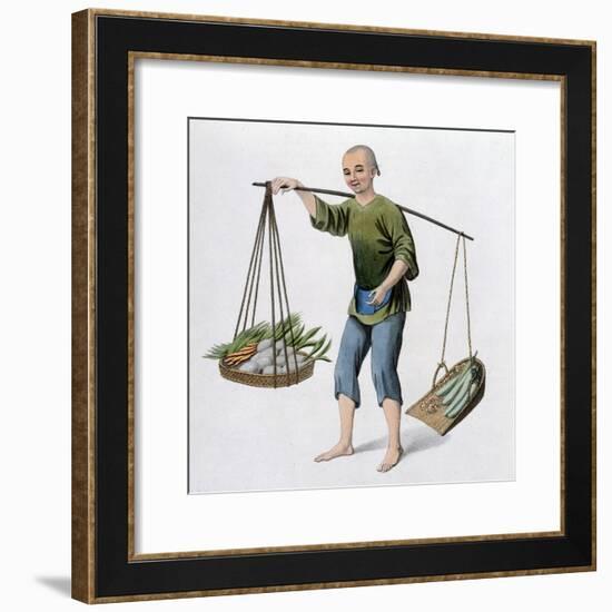 A boy with vegetables, 1800-J Dadley-Framed Giclee Print