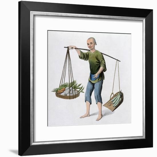 A boy with vegetables, 1800-J Dadley-Framed Giclee Print