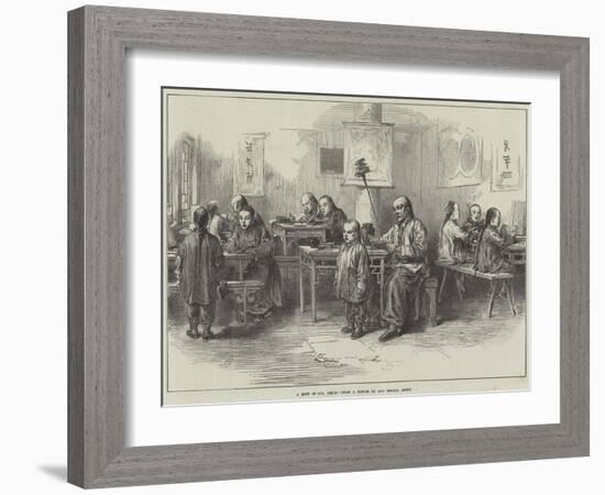 A Boys School, Pekin-Arthur Hopkins-Framed Giclee Print