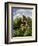 A Brachiosaurus with Young Above the Treetops, Surrounded by Pterodactyls-null-Framed Premium Giclee Print