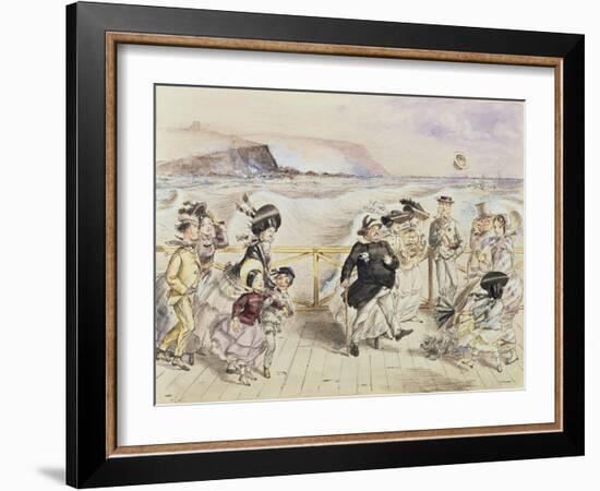 A Bracing Day at the Seaside-John Leech-Framed Giclee Print