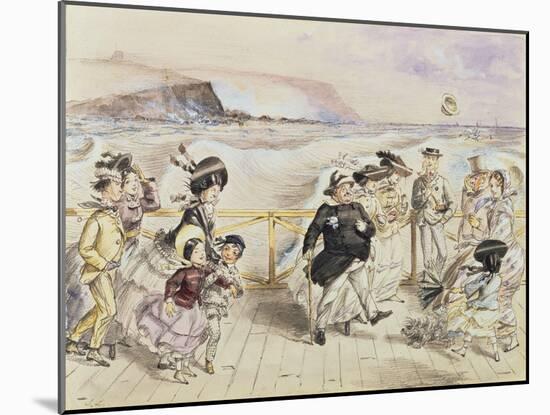 A Bracing Day at the Seaside-John Leech-Mounted Giclee Print